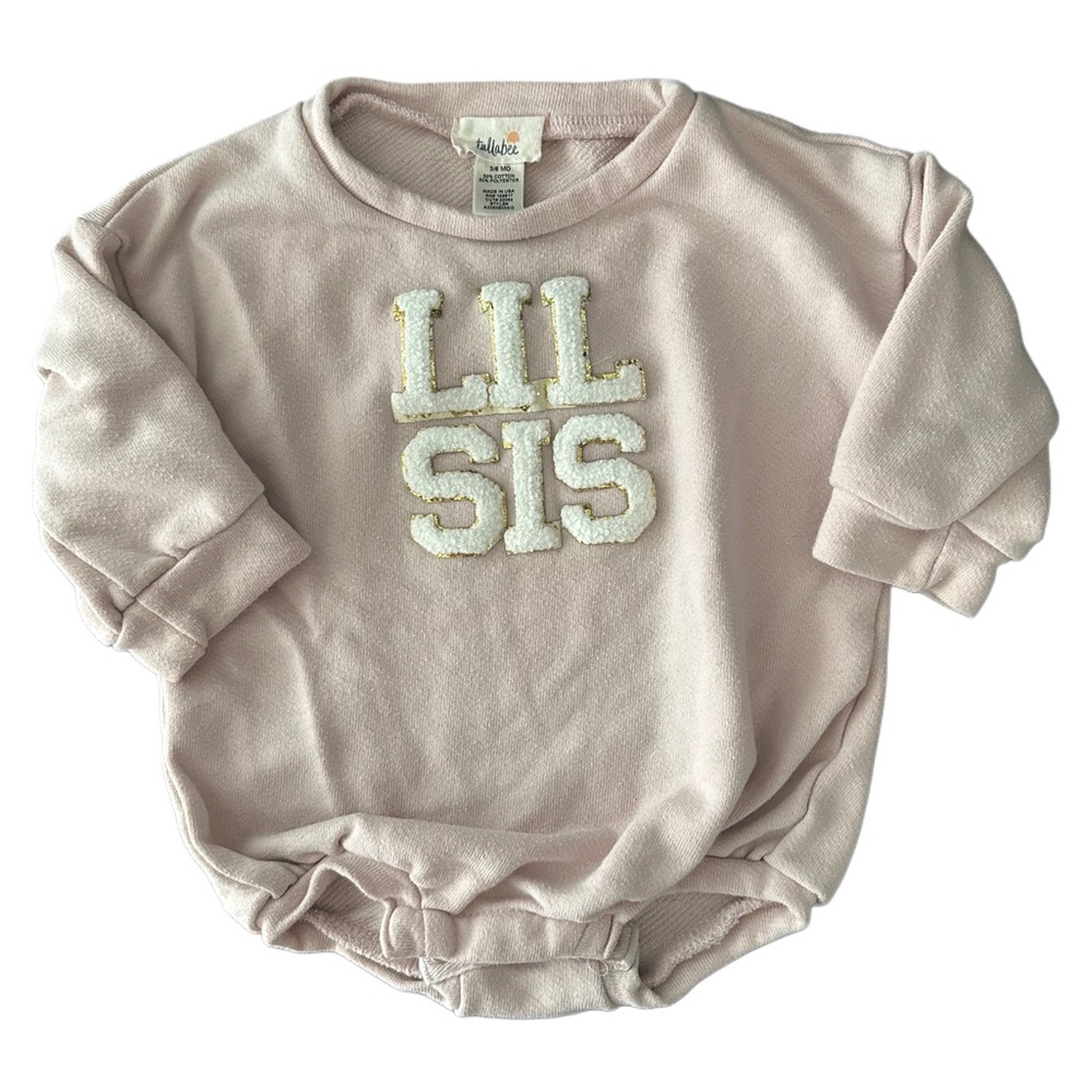 Tullabee Light Pink 'Lil Sis' Baby Sweatshirt